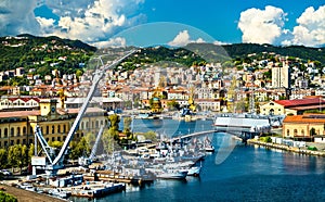 Crane at the port of La Spezia in Italy