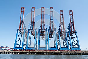 Crane in the shipping port