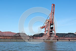 Crane in the shipping port