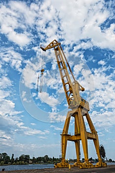 Crane in a shipyard