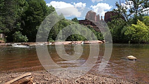 Crane Shot of Cathedral Rock in Sedona Arizona