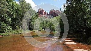 Crane Shot of Cathedral Rock in Sedona Arizona