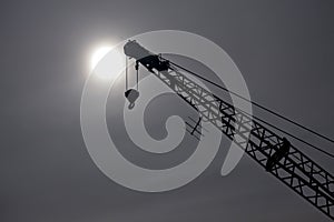 Crane silhouette photo