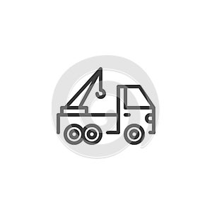 Crane Truck line icon