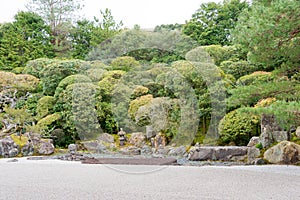 Crane and Turtle Garden TsuruKame no Niwa at Konchi-in Temple in Kyoto, Japan. The Garden built in