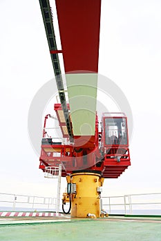 Crane under maintenance routine job by crane operator or technician, fix and service crane with preventive maintenance schedule