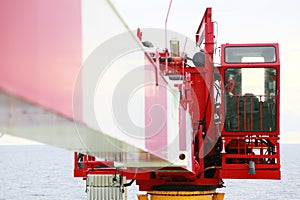 Crane under maintenance routine job by crane operator or technician, fix and service crane with preventive maintenance schedule
