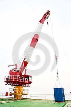 Crane under maintenance routine job by crane operator or technician, fix and service crane with preventive maintenance schedule