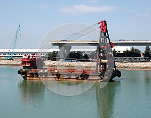 Crane Vessel for Construction of Hong Kong-Zhuhai-Macao Bridge