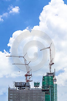 Cranes building construction.