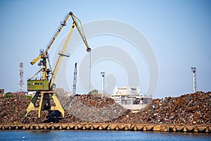 Cranes in a commercial port