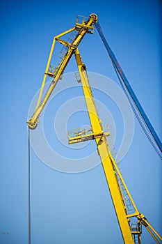 Cranes in a commercial port