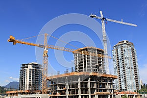 Cranes at the construction site