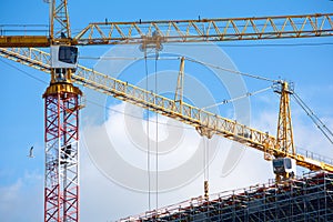 Cranes on a construction site