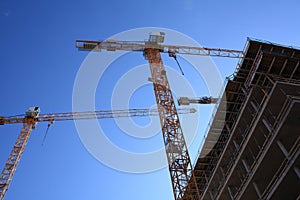Cranes on contruction site