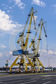 Cranes on dock