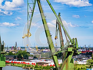 Cranes in Gdansk shipyard