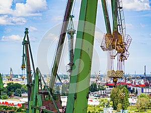 Cranes in Gdansk shipyard