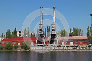 Cranes in haven of Komarno