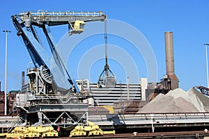 Cranes near steel factory in Holland (IJmuiden)