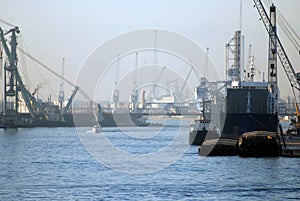 Cranes in the port of Antwerp