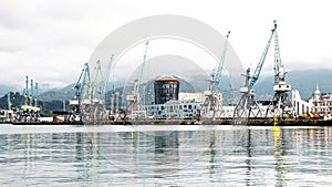 Cranes in the port of Batumi, Georgia