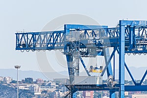 Cranes at the port channel