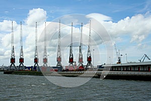 Cranes in the Port of Rotterdam