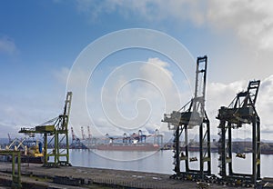 cranes at the port of Santos in Sao Paulo, Brazil