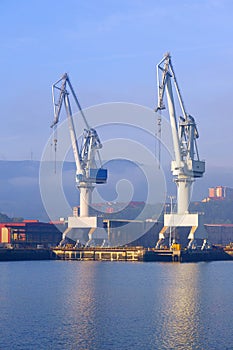 Cranes in Sestao
