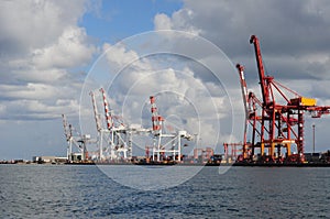 Cranes for Ship loading at port in Fremantle Perth