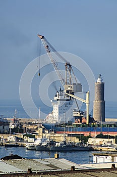 Cranes & ships in Civitavecchia port
