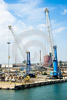 Cranes in the shipyard