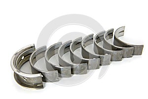 Crankshaft bearings isolated on white.