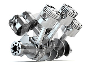 Crankshaft V6 engine