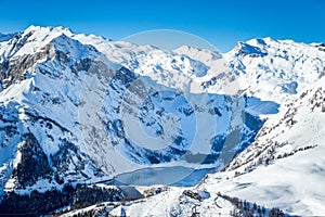 Crans Montana Switzerland breathtaking view on the Lake photo