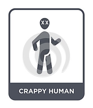 crappy human icon in trendy design style. crappy human icon isolated on white background. crappy human vector icon simple and