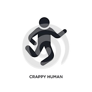 crappy human isolated icon. simple element illustration from feelings concept icons. crappy human editable logo sign symbol design