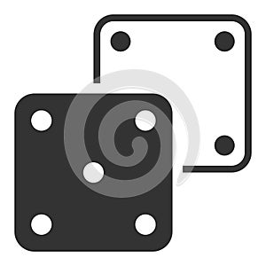 Craps casino icon. Cambling game. Flat style vector illustration isolated on white background
