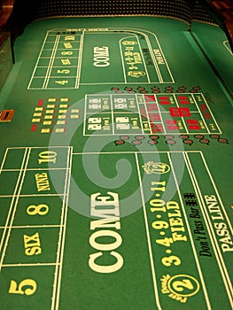 Craps table