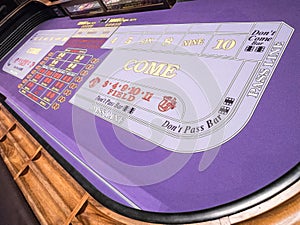 Craps table