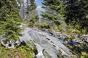 Crashed airplane, Slema hill, Low Tatras, Slovakia