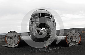 Crashed plane front
