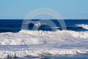 Crashed waves at the atlantic near tenerife