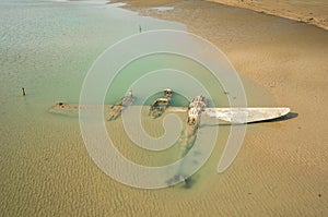 Crashed WW2 P38 Lightning Aircraft