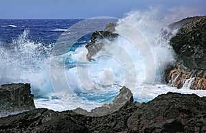 Crashing ocean waves