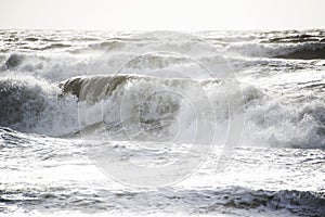 Crashing waves on the Cornish coast