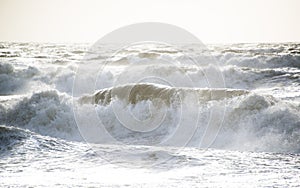 Crashing waves on the Cornish coast