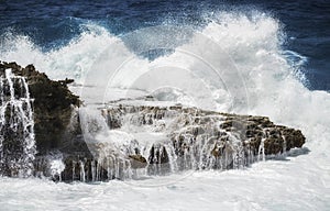 Crashing waves at Noth coast Curacao