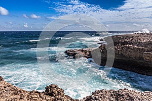 Crashing waves at Shete Boka Curacao photo